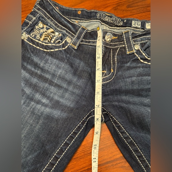 Miss Me Dark Blue Flare Jeans – Embellished Pockets Size: 26 | Miss Me - Picture 11 of 13